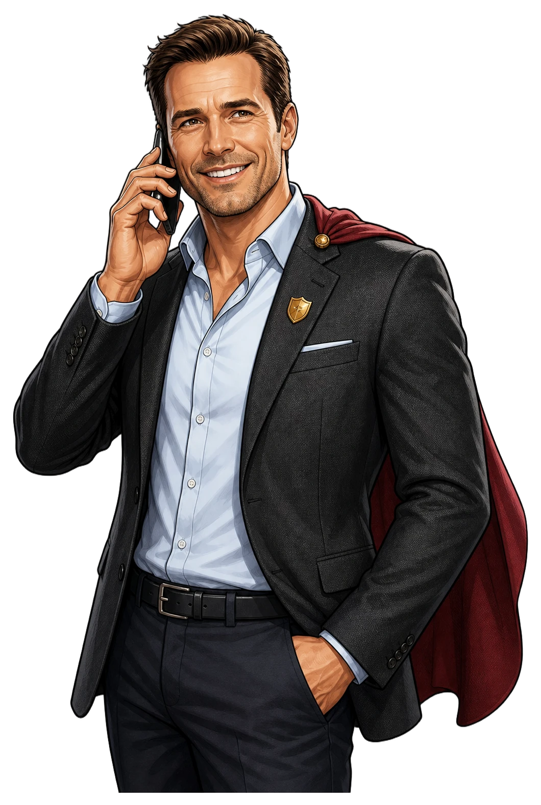 ContactHero sales hero on a customer call